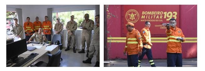 Com ações preventivas e bases avançadas, bombeiros de MS atuam no combate a incêndios florestais no Pantanal. Com ações preventivas e bases avançadas, bombeiros de MS atuam no combate a incêndios florestais no Pantanal.