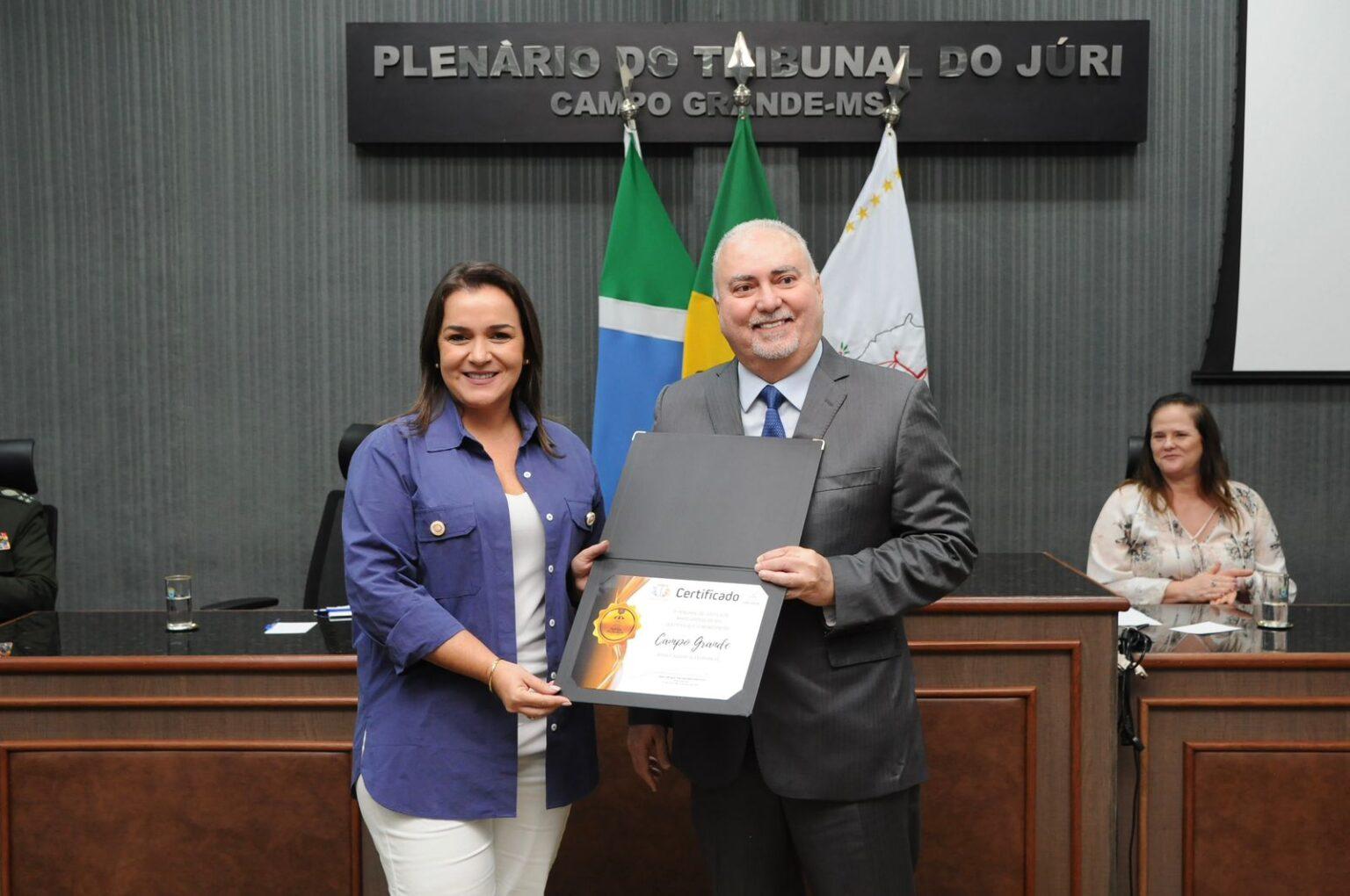 Campo Grande recebe do Tribunal de Justiça de MS título de cidade acolhedora das crianças e adolescentes.