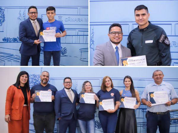 Papy homenageia Subcomandante da PM, equipe do SAMU e atleta adolescente da Capital.