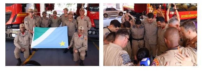 Governo envia primeira equipe de bombeiros militares para ajudar no salvamento de vítimas no RS. Governo envia primeira equipe de bombeiros militares para ajudar no salvamento de vítimas no RS.