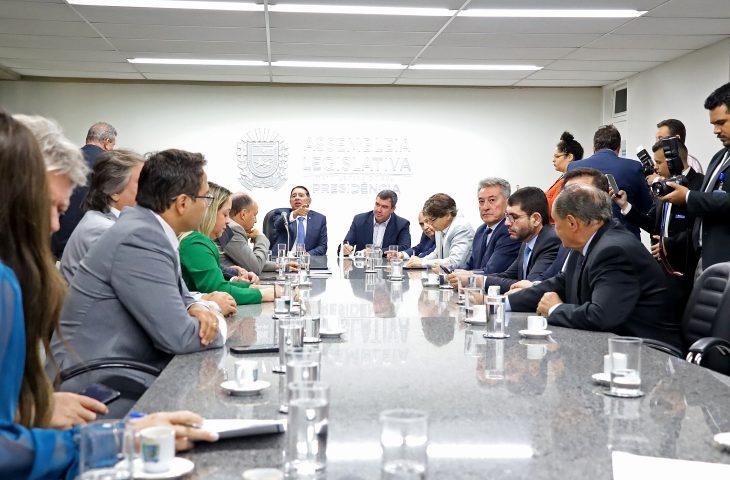 Governo apresenta balanço do MS Day Internacional aos deputados estaduais. Governo apresenta balanço do MS Day Internacional aos deputados estaduais.