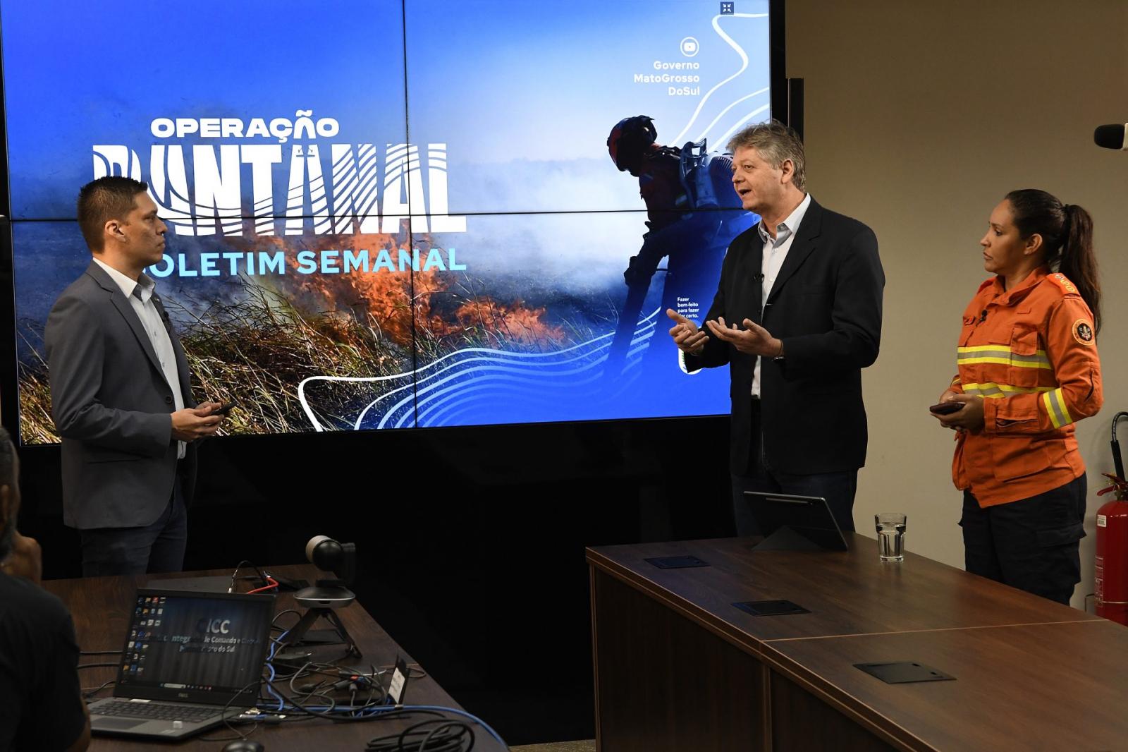 Transparência: em transmissão via internet, Governo de MS detalha ações de combate aos incêndios no Pantanal. Transparência: em transmissão via internet, Governo de MS detalha ações de combate aos incêndios no Pantanal.