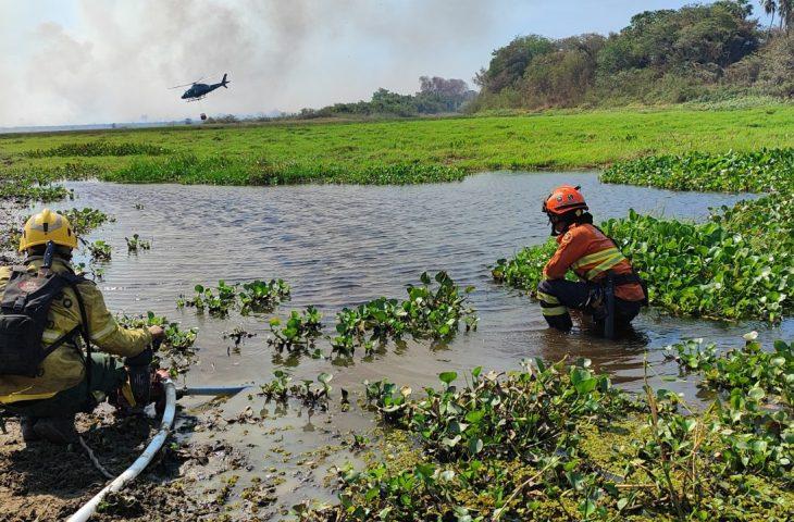 Serra do Amolar, Porto da Manga e Rabicho concentram esforços dos Bombeiros no Pantanal.