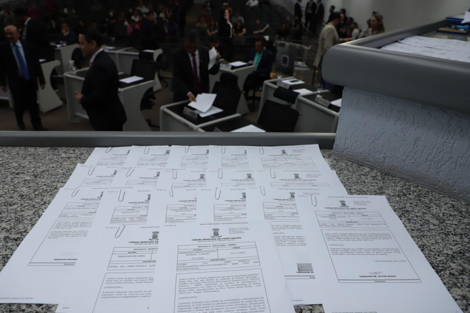 Vereadores fizeram mais de 12 mil indicações de melhorias no primeiro semestre.