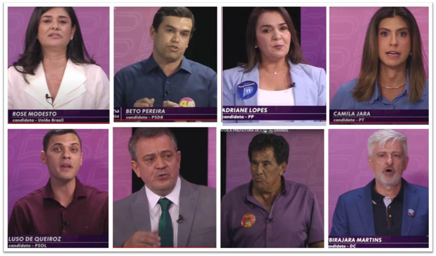 Candidatos a prefeitura de Campo Grande, nas eleições de 2024 expõem problemas da Capital e deixam Adriane Lopes  na defensiva no 2º debate. Candidatos a prefeitura de Campo Grande, nas eleições de 2024 expõem problemas da Capital e deixam Adriane Lopes  na defensiva no 2º debate.