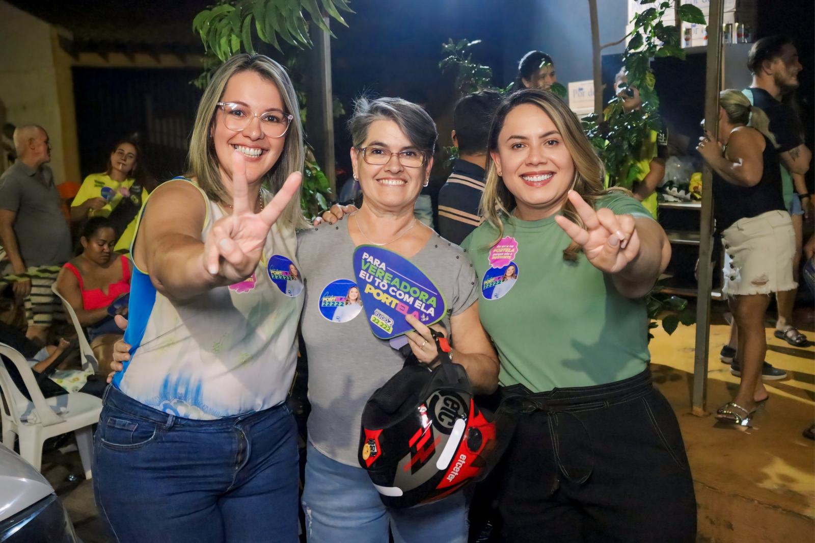 A candidata a vereadora pelo PL Ana Portela reforça compromissos com a comunidade das Moreninhas em Campo Grande-MS.