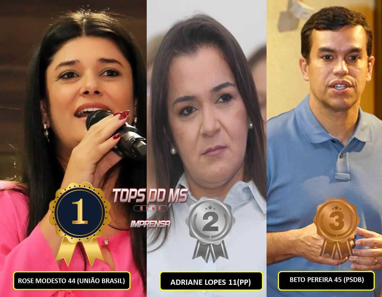 Instituto Atlas aponta Rose Modesto em um possível segundo turno com 48% dos votos validos, contra  a prefeita Adriane com 38%