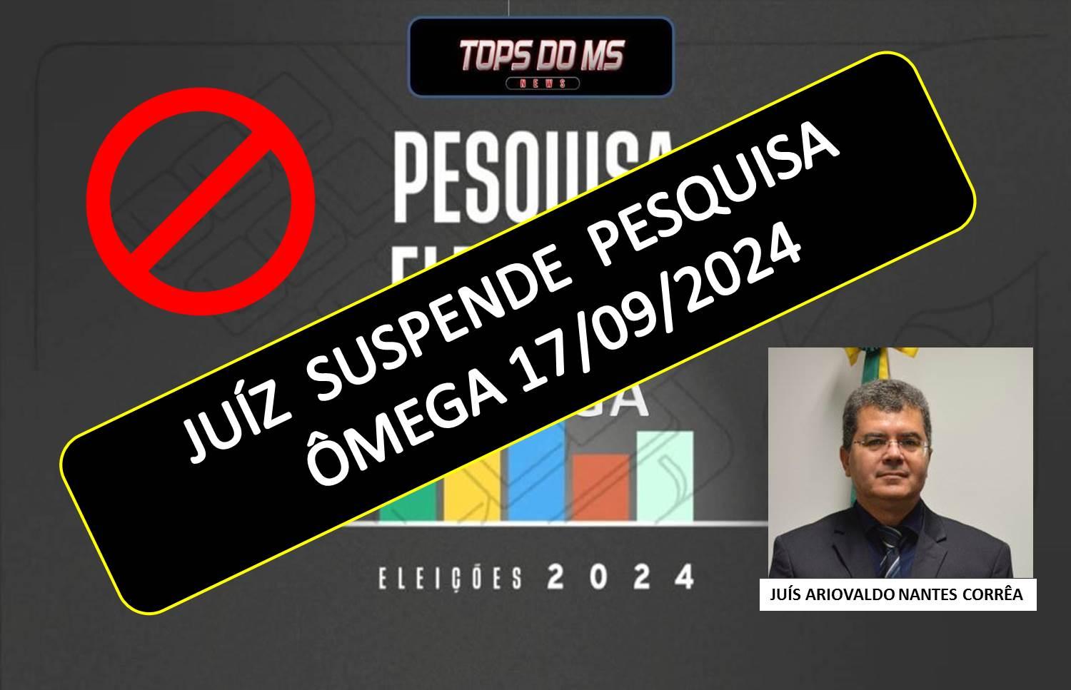 Juiz suspende divulgação de pesquisa da Ômega a pedido da coligação PSDB e Cidadania. Juiz suspende divulgação de pesquisa da Ômega a pedido da coligação PSDB e Cidadania.