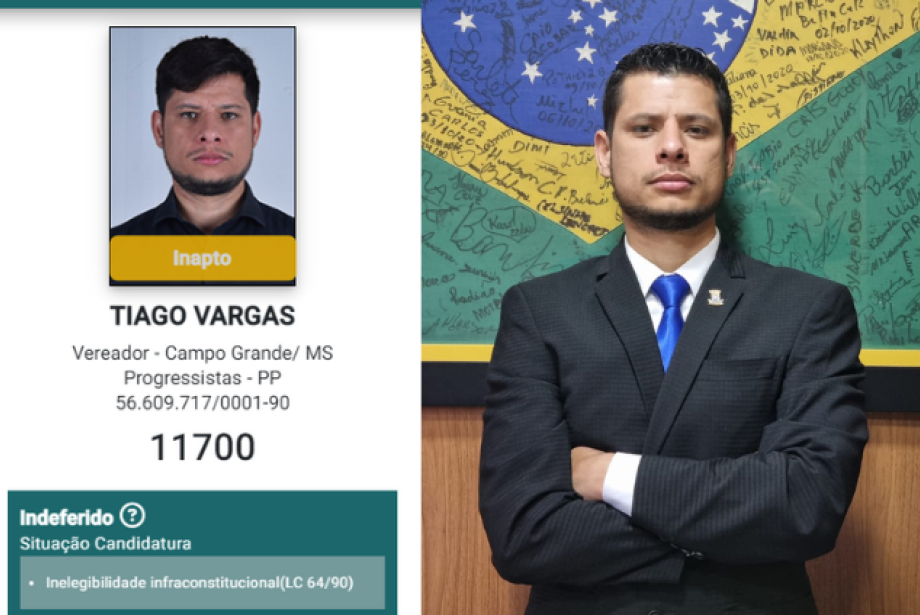 Por motivo ético-profissional, Tiago Vargas tem candidatura impugnada. Por motivo ético-profissional, Tiago Vargas tem candidatura impugnada.