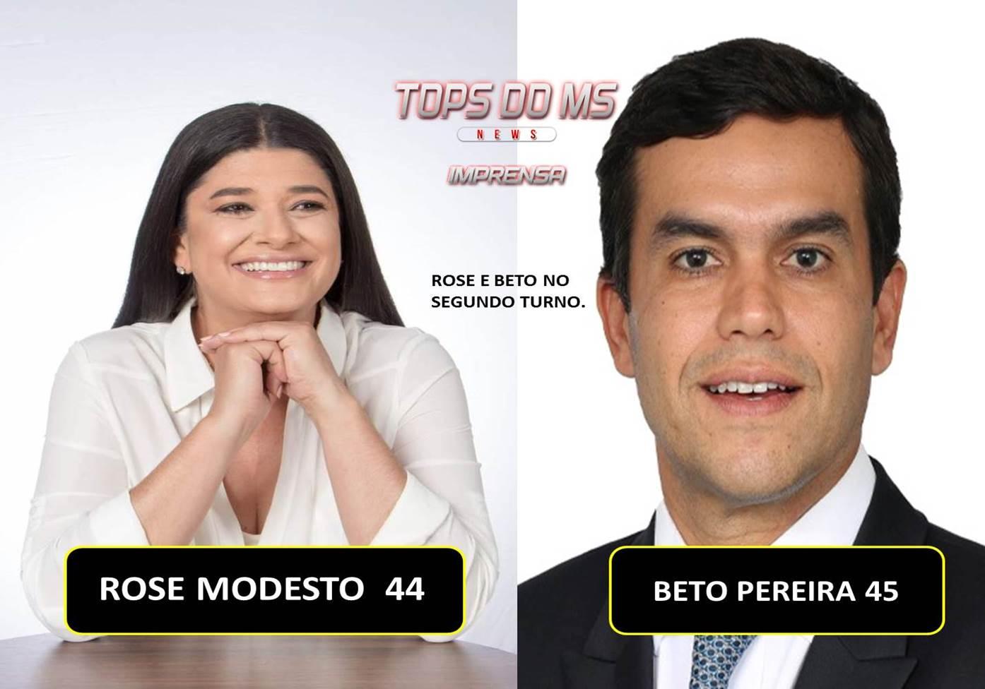 Rose Modesto e Beto Pereira  liderando o segundo turno, é o que mostra a nova  Pesquisa Ranking. Rose Modesto e Beto Pereira  liderando o segundo turno, é o que mostra a nova  Pesquisa Ranking.