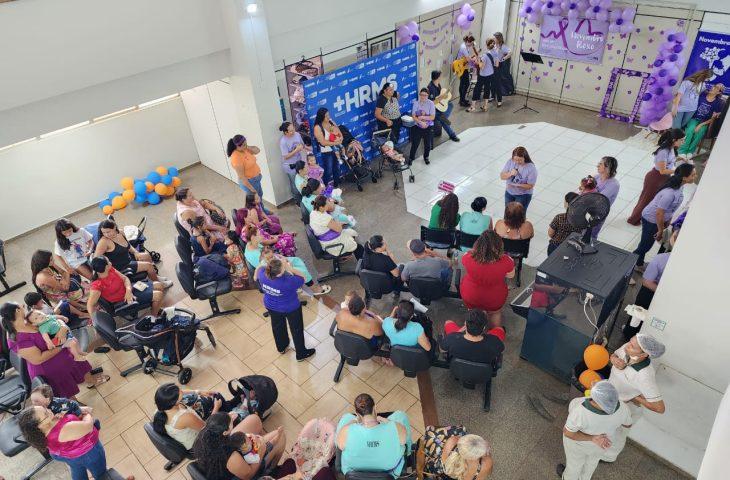 Reencontro de pacientes que passaram pelo HRMS marca comemoração do Novembro Roxo; Reencontro de pacientes que passaram pelo HRMS marca comemoração do Novembro Roxo;