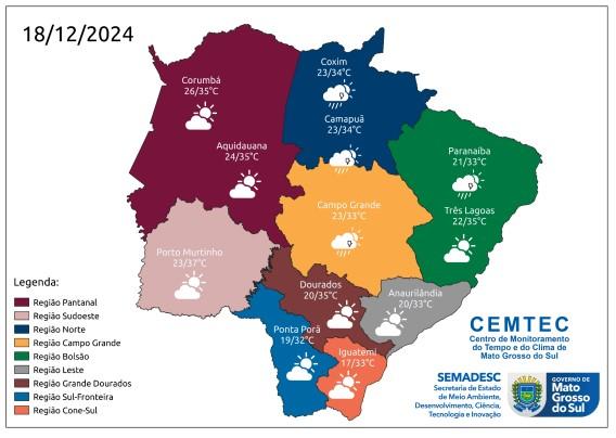 Semana terá tempo estável, com possibilidade de chuva em algumas regiões do Estado. Semana terá tempo estável, com possibilidade de chuva em algumas regiões do Estado.