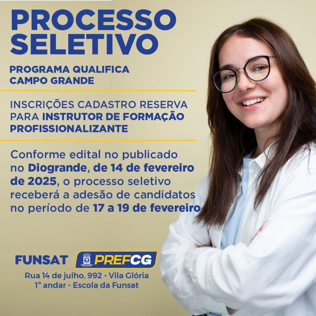 Escola Funsat abre inscrições para Cadastro Reserva de Instrutores .