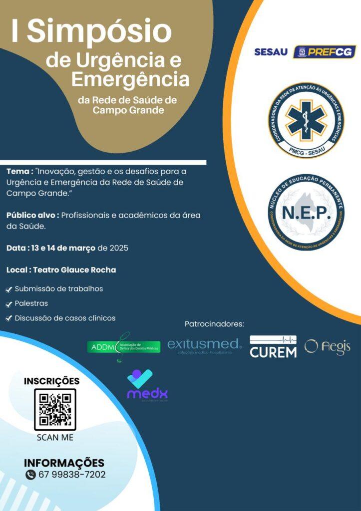 Simpósio de Urgência e Emergência da Sesau abre inscrições para profissionais da saúde.