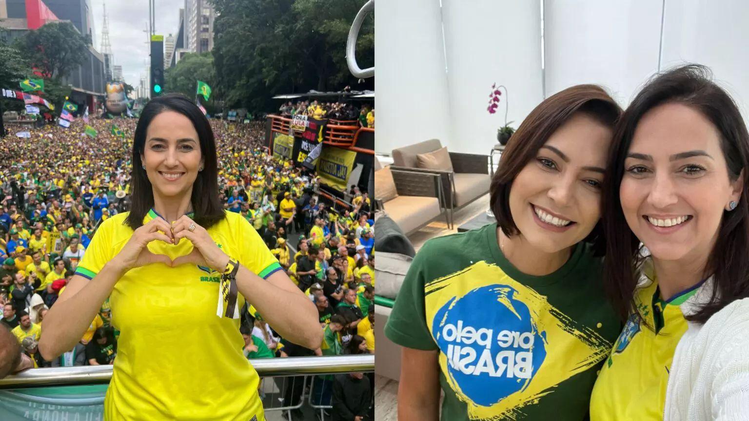 A vice-prefeita de Dourados, Gianni Nogueira (PL) comemora ser única de Mato Grosso do Sul a discursar em evento que pediu anistia na Paulista. A vice-prefeita de Dourados, Gianni Nogueira (PL) comemora ser única de Mato Grosso do Sul a discursar em evento que pediu anistia na Paulista.