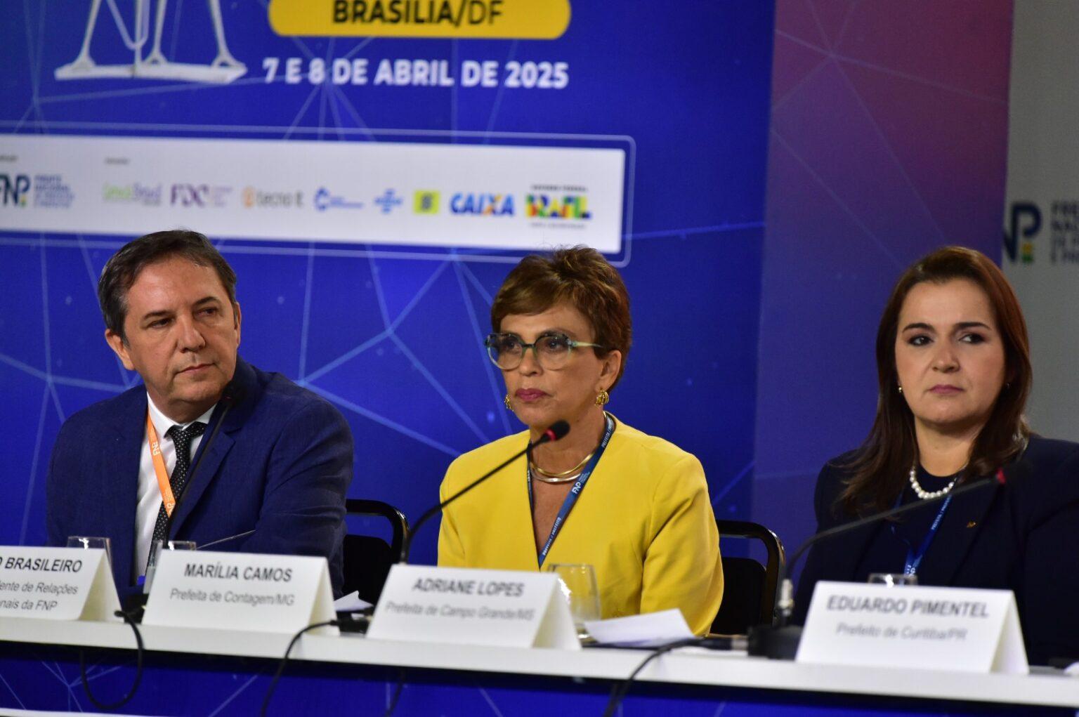 Prefeita Adriane participa em Brasília da 87ª Reunião Geral da FNP e defende papel estratégico de Campo Grande na reforma tributária.