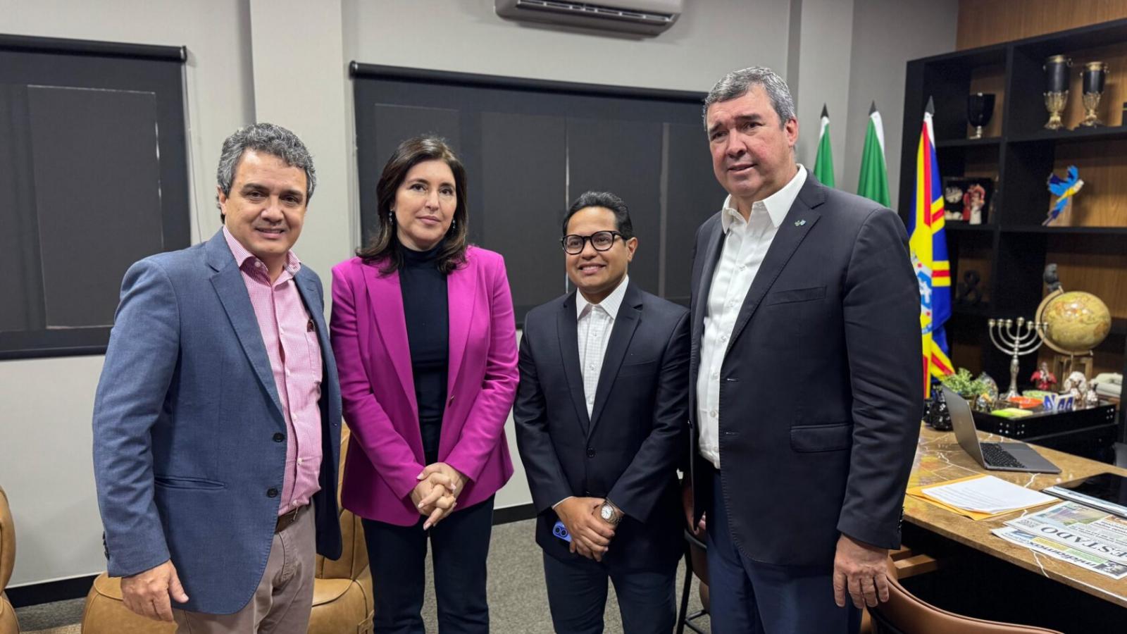 Landmark entrega a Simone Tebet projeto de R$ 80 milhões contra alagamentos em Campo Grande.