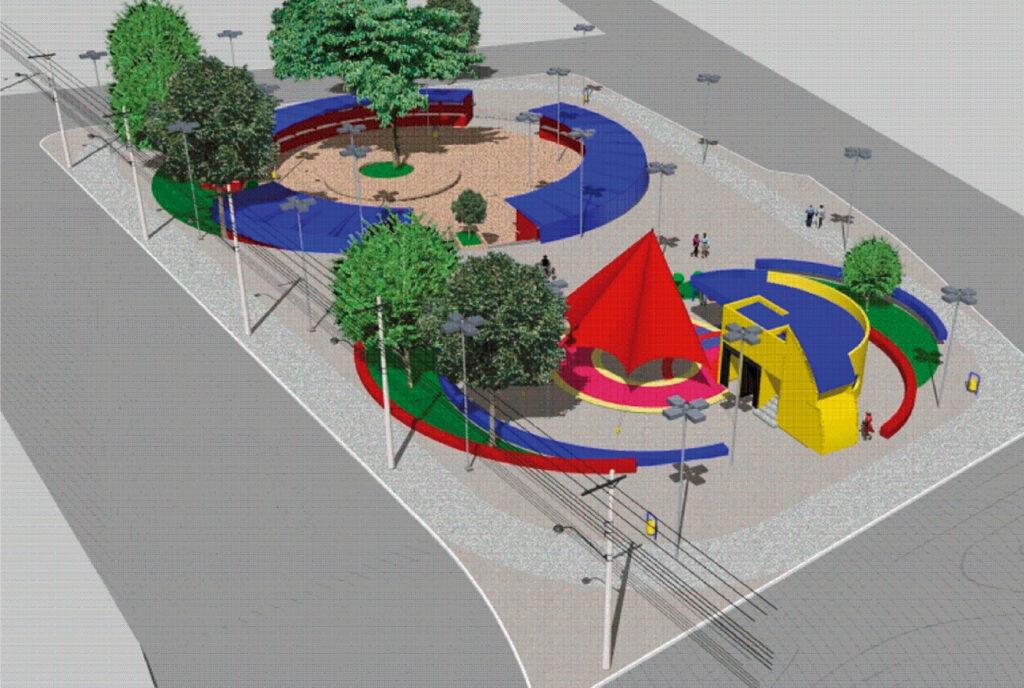 Revitalização da Praça dos Imigrantes terá foco cultural e melhorias para os artesãos.