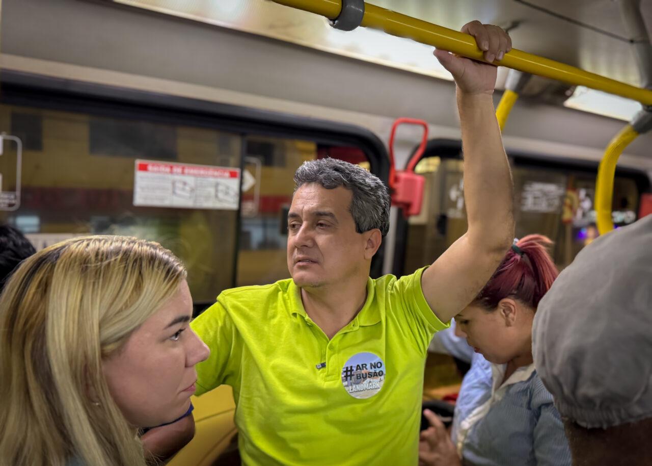 Landmark sai em defesa do ‘Ar no Busão’ e anuncia luta para derrubar veto da prefeita.