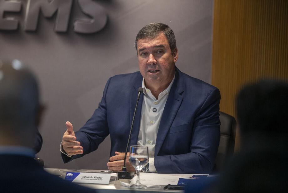 O Governador Eduardo Riedel está virtualmente reeleito em MS, traz pesquisa Correio do Estado/Ipems. O Governador Eduardo Riedel está virtualmente reeleito em MS, traz pesquisa Correio do Estado/Ipems.