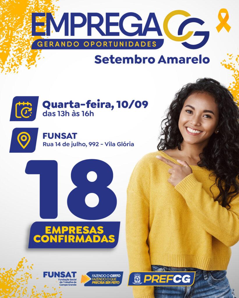 Funsat oferece 1.373 vagas de emprego nesta quarta-feira.