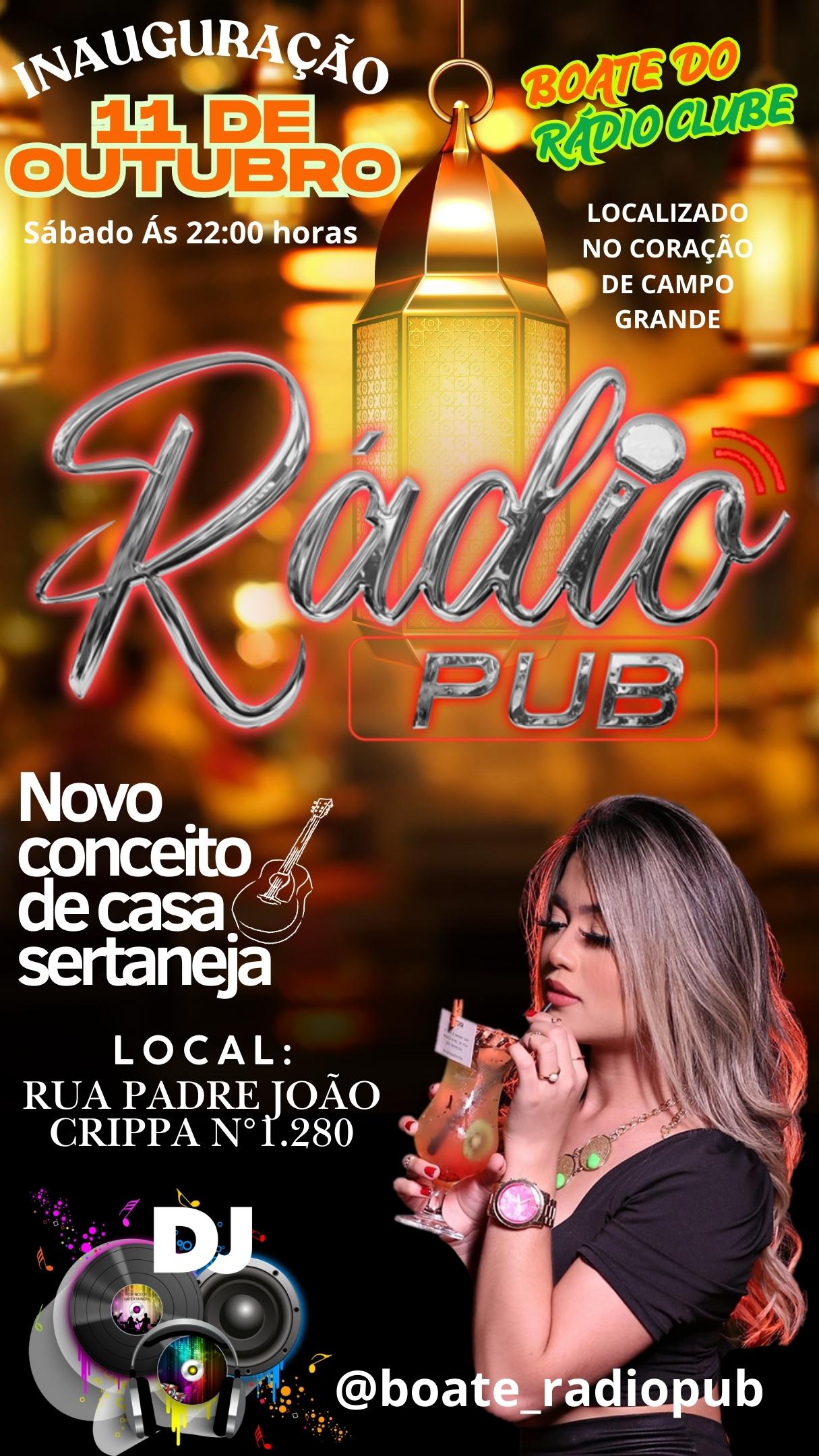 A Boate do Rádio Clube será inaugurada no dia 11 de Outubro no sábado ás 22:00h depois de ser reformada.
