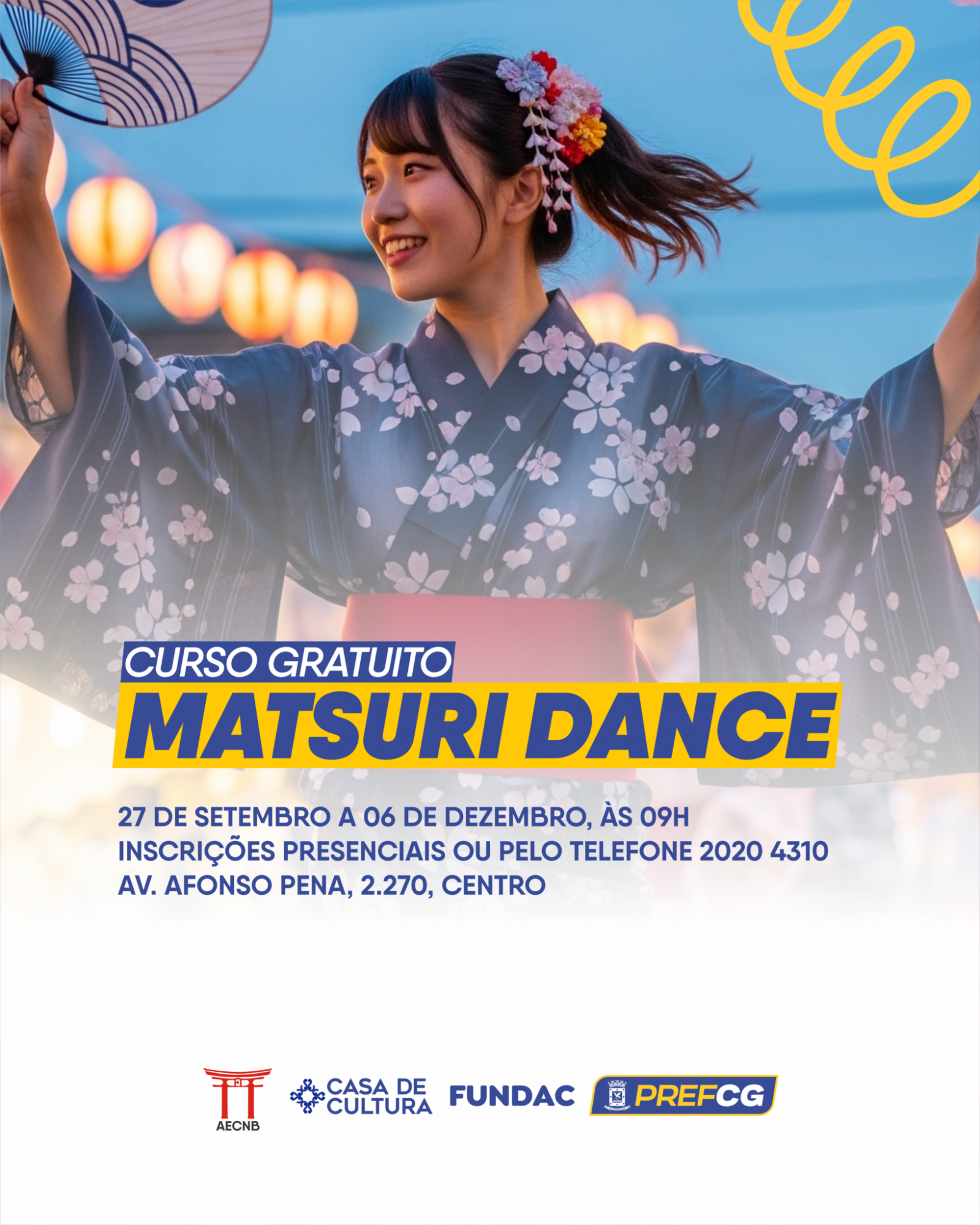 Curso Matsuri Dance na Casa de Cultura promove integração e valorização da tradição japonesa.