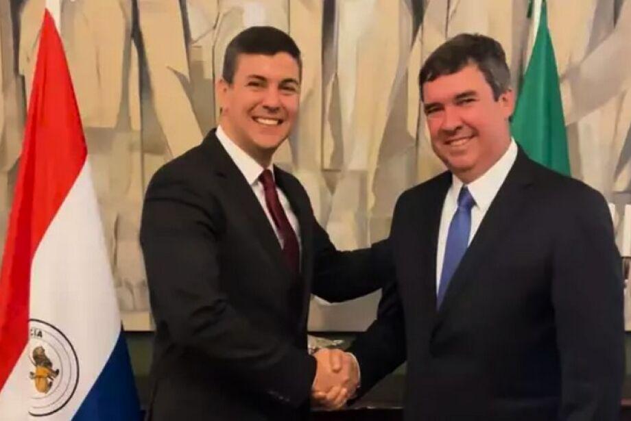 Presidente do Paraguai visita obras da ponte binacional em Mato Grosso do Sul. Presidente do Paraguai visita obras da ponte binacional em Mato Grosso do Sul.