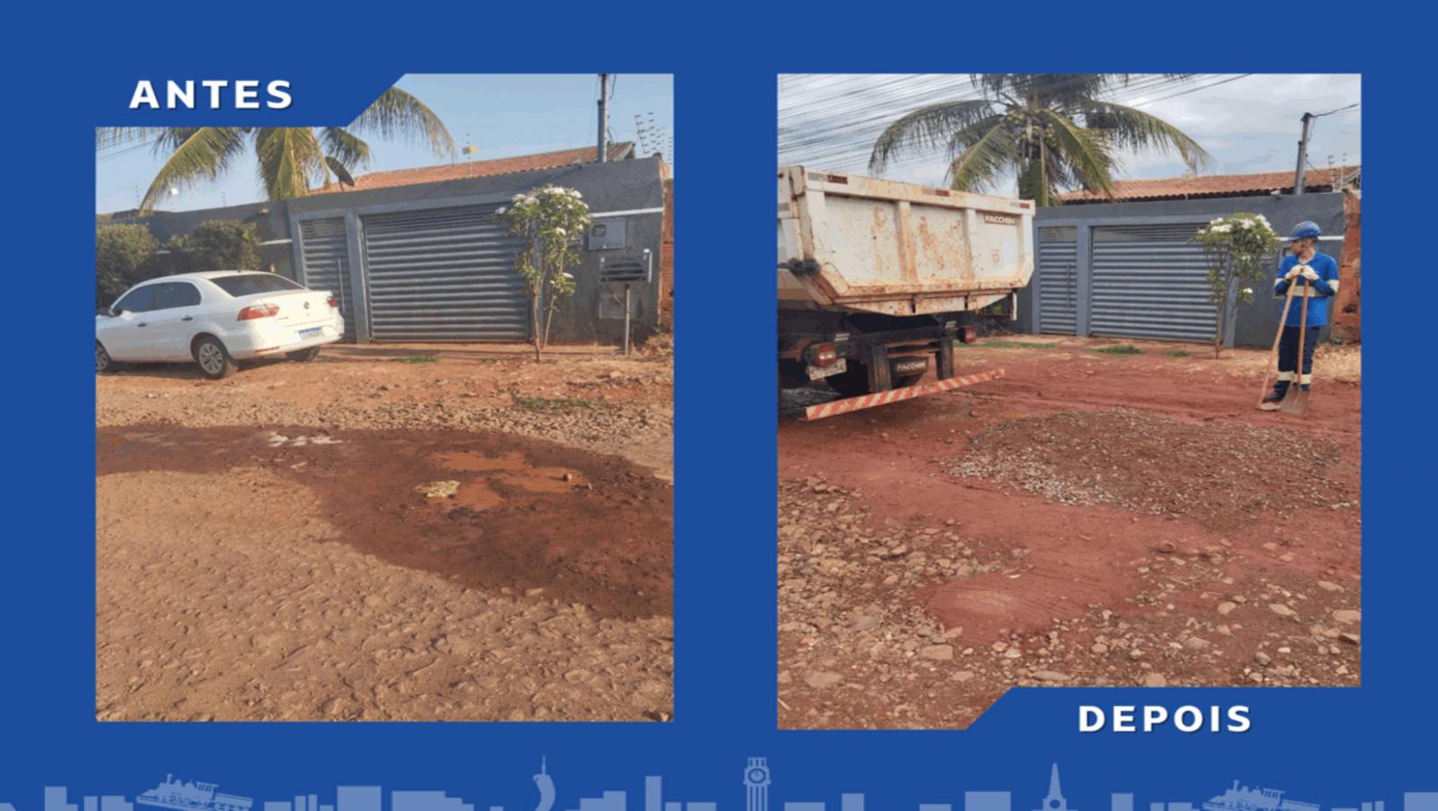 Vereador Marquinhos Trad solicita reparo de vazamento no Jardim Colibri.