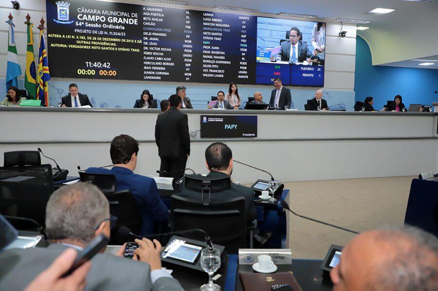 Vereadores votam projetos do Prodes e de educação financeira na sessão de quinta-feira.