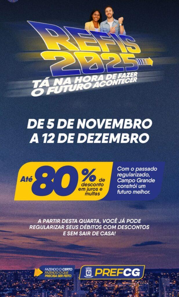 Refis começa no dia 5 com descontos e facilidade para negociar sem sair de casa.