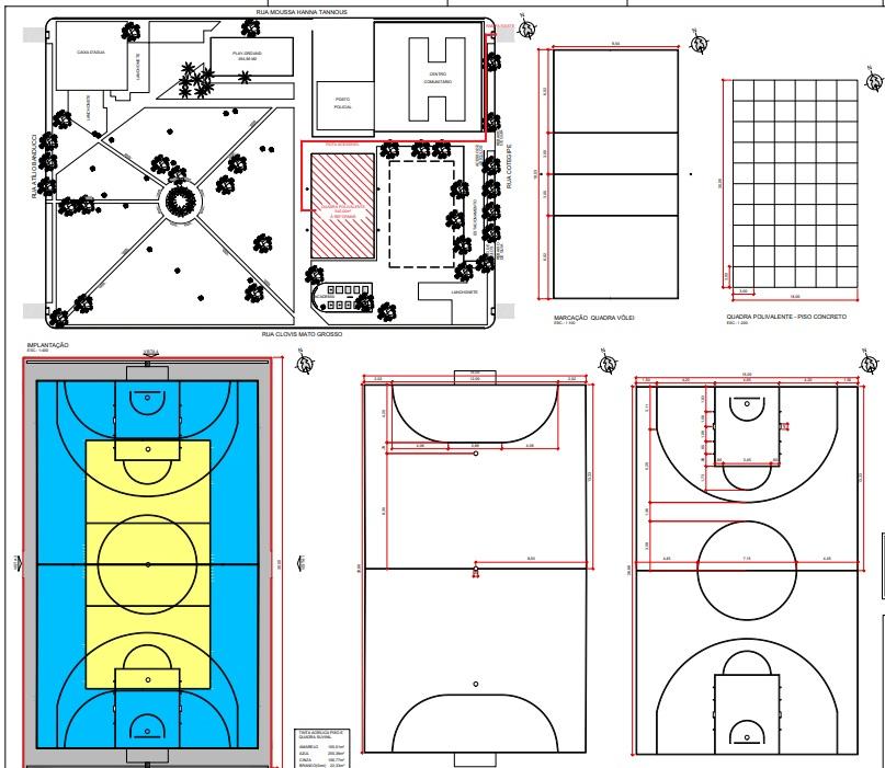 Campo Grande homologa licitação para reforma da quadra poliesportiva da Praça Coophasul.