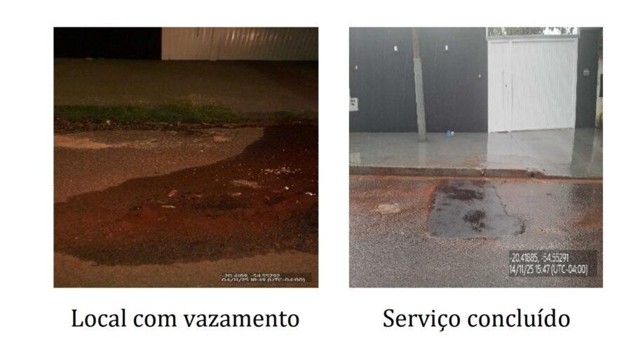 Vereador Marquinhos Trad garante reparo urgente de vazamento de água no Jardim Montevidéu.