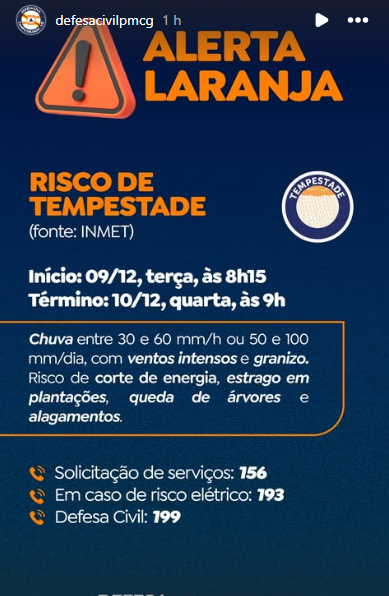 Defesa Civil emite alerta de tempestade para Campo Grande. Defesa Civil emite alerta de tempestade para Campo Grande.