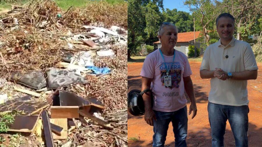 Vereador Leinha atende pedido e garante limpeza da Associação de Moradores do bairro Tarumã.